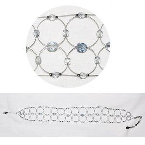 Robert Rose 90s/Y2K Crystal Bead & Wire Choker